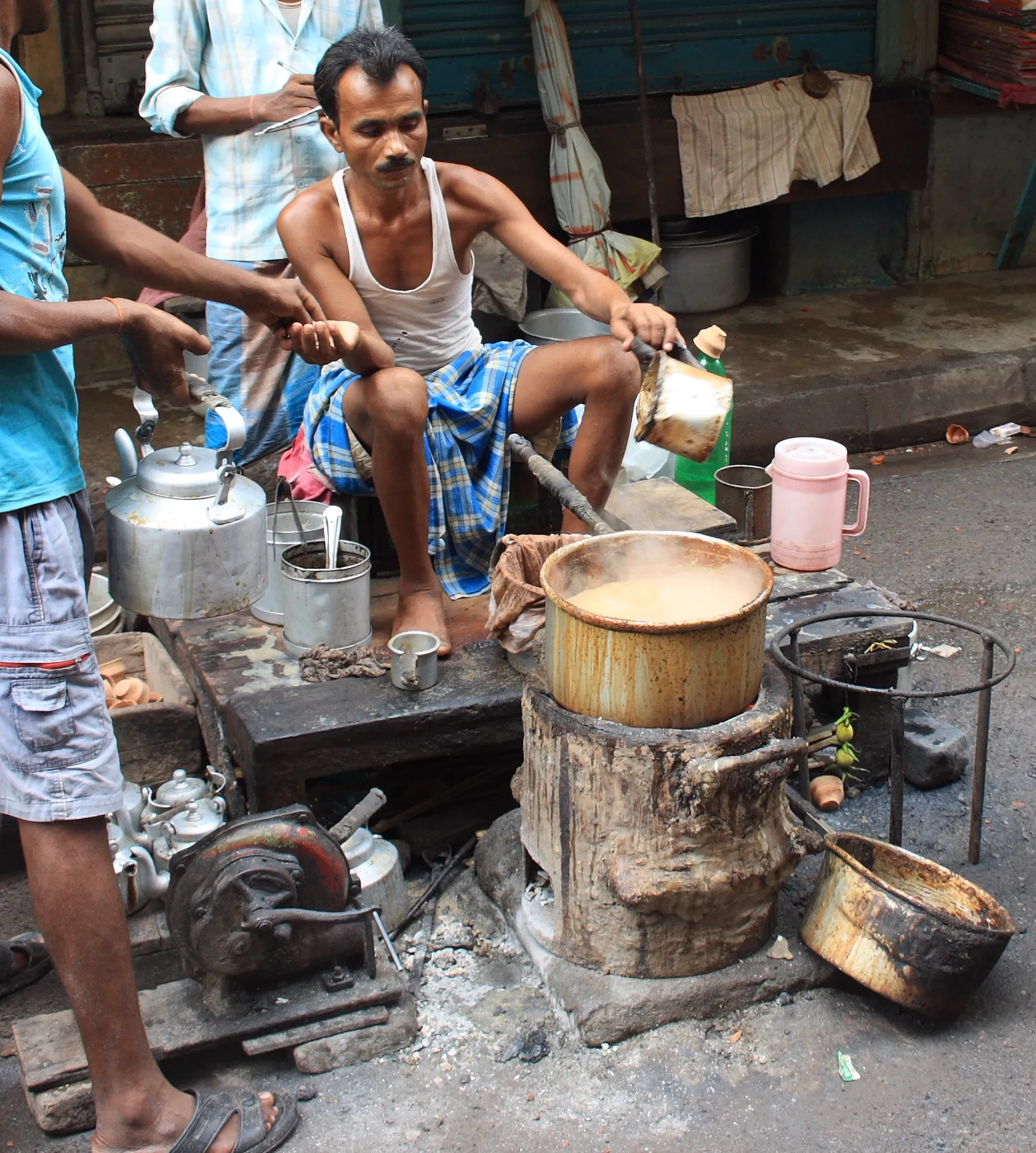 A glass tumbler of strong milky Indian tea, the anchor of Nagercoil's evening tiffin hour