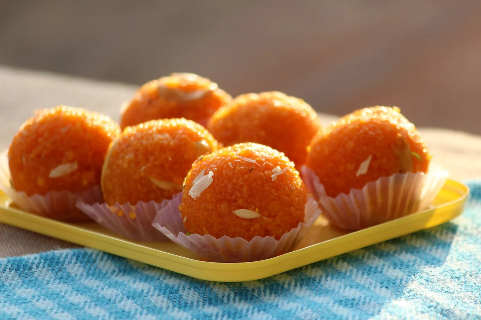 Golden boondi laddu sweets, a Nagercoil famous sweet made with ghee