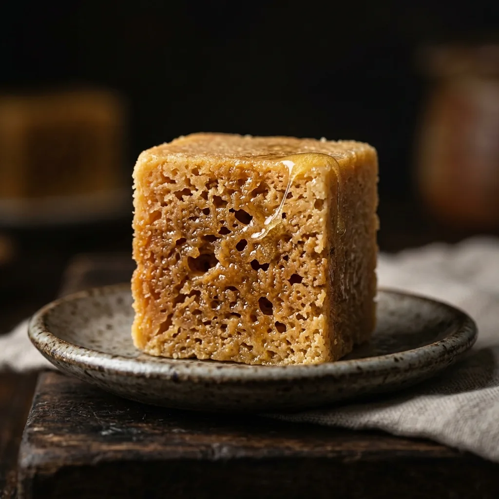 Golden soft ghee Mysore Pak from RajaGopal Sweet Stall, Nagercoil